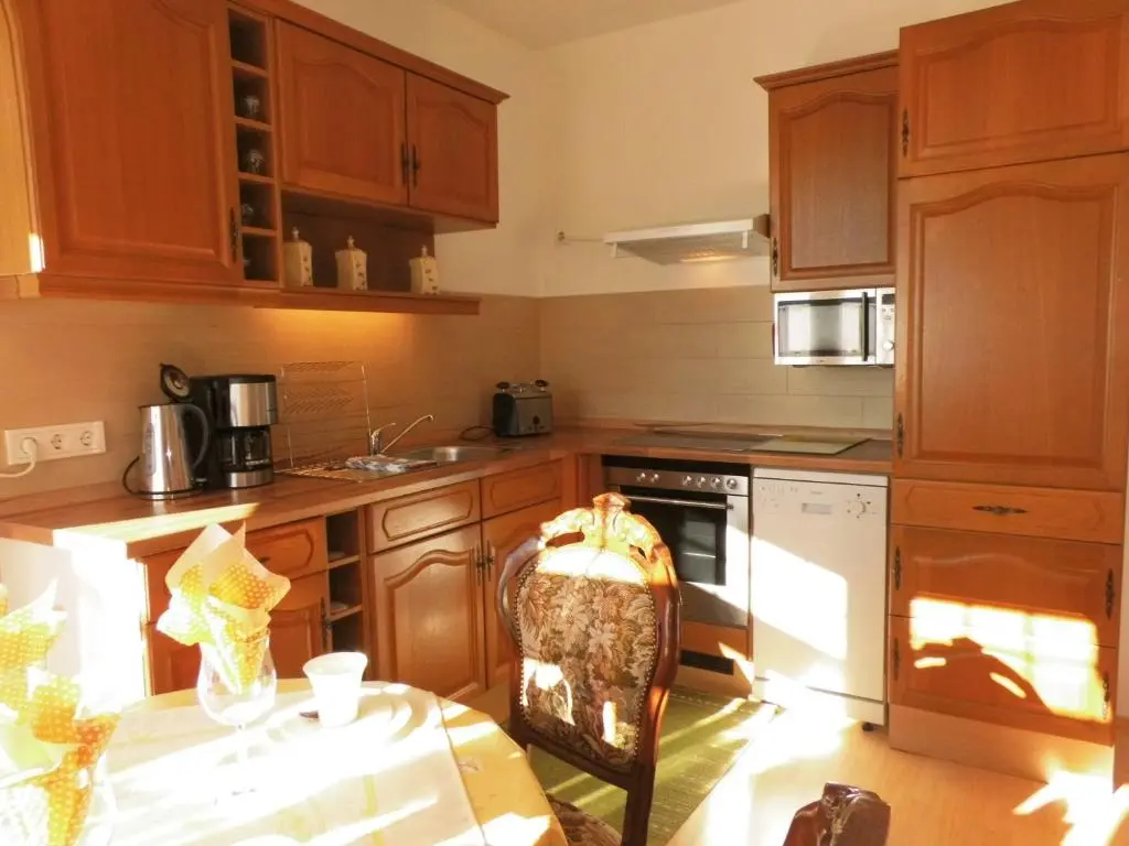 Küche der Ferienwohnung Liliensteinblick