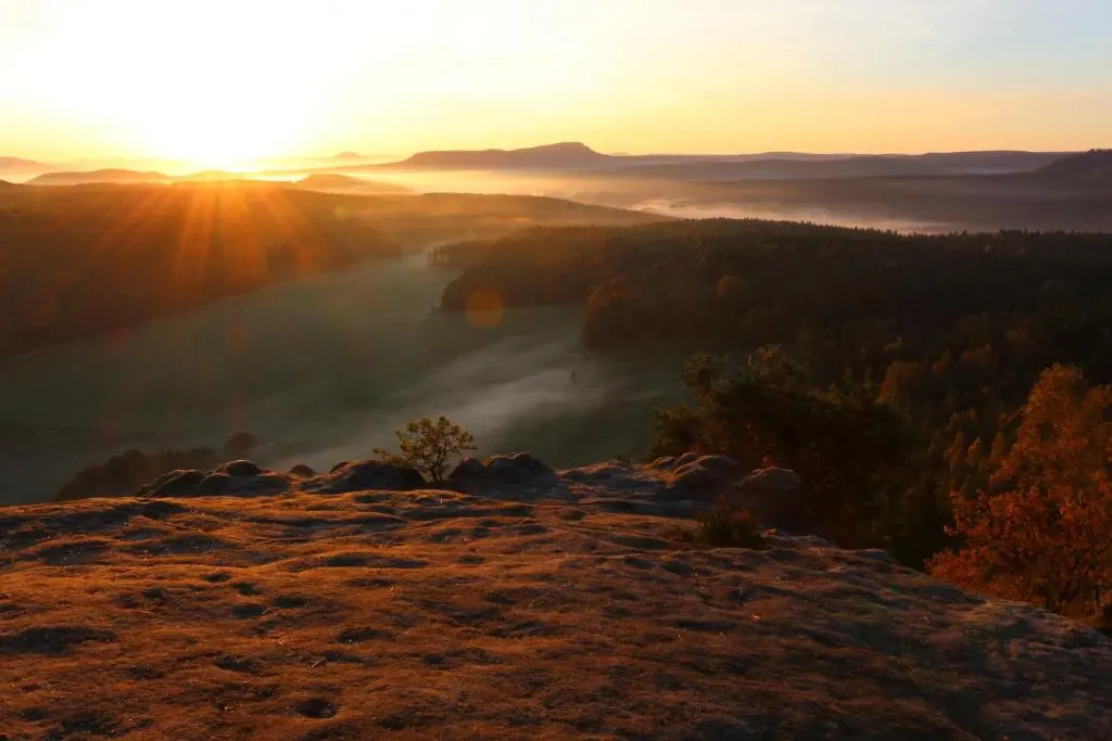 Ausblick auf das Elbsandsteingebirge